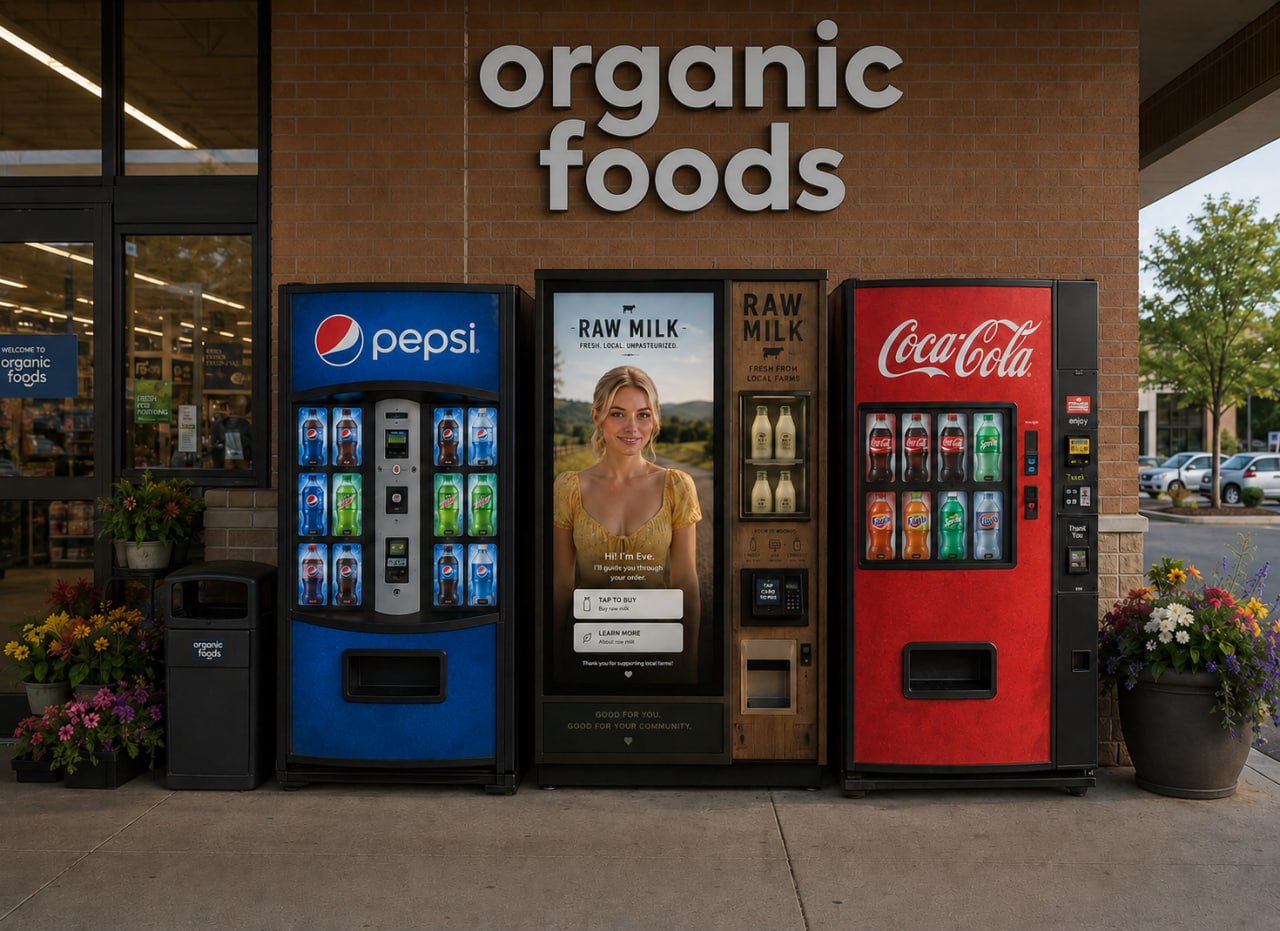 Raw milk vending machines